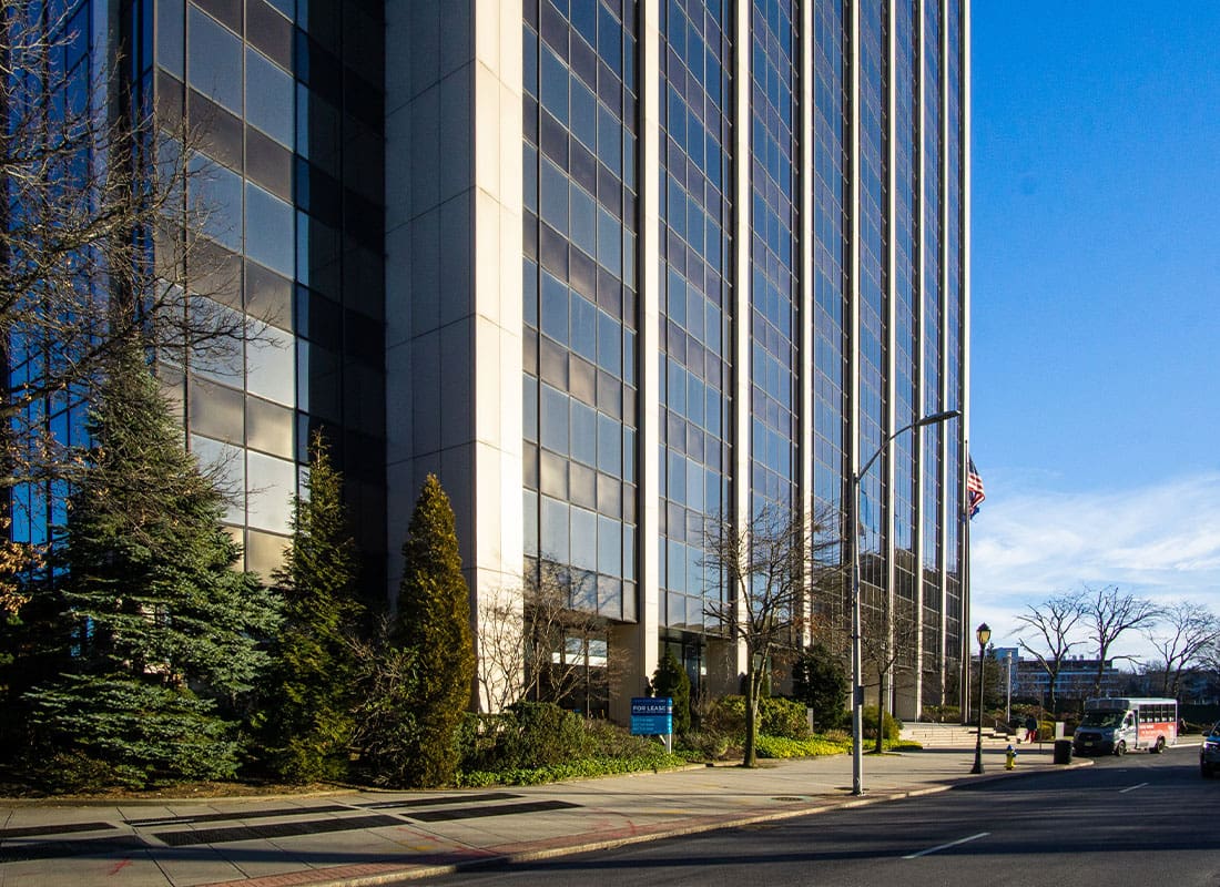 White Plains, NY - Three Quarter View of the 21-Story, Westchester One